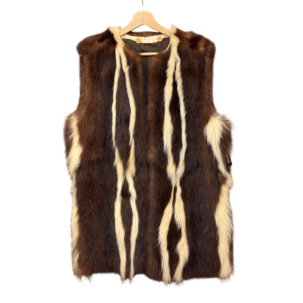 Vintage Revillon Saks Fifth Avenue Fur Vest Mob Wife Luxury Glam Winter Chic